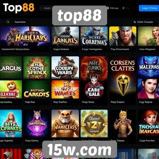 Análise das principais categorias de jogos no Top88