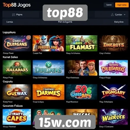 análise da variedade de jogos disponíveis no top88