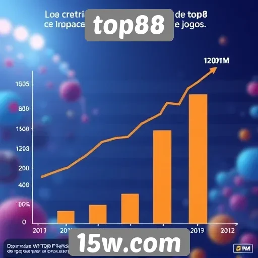 Métricas de crescimento do top88 no mercado de jogos